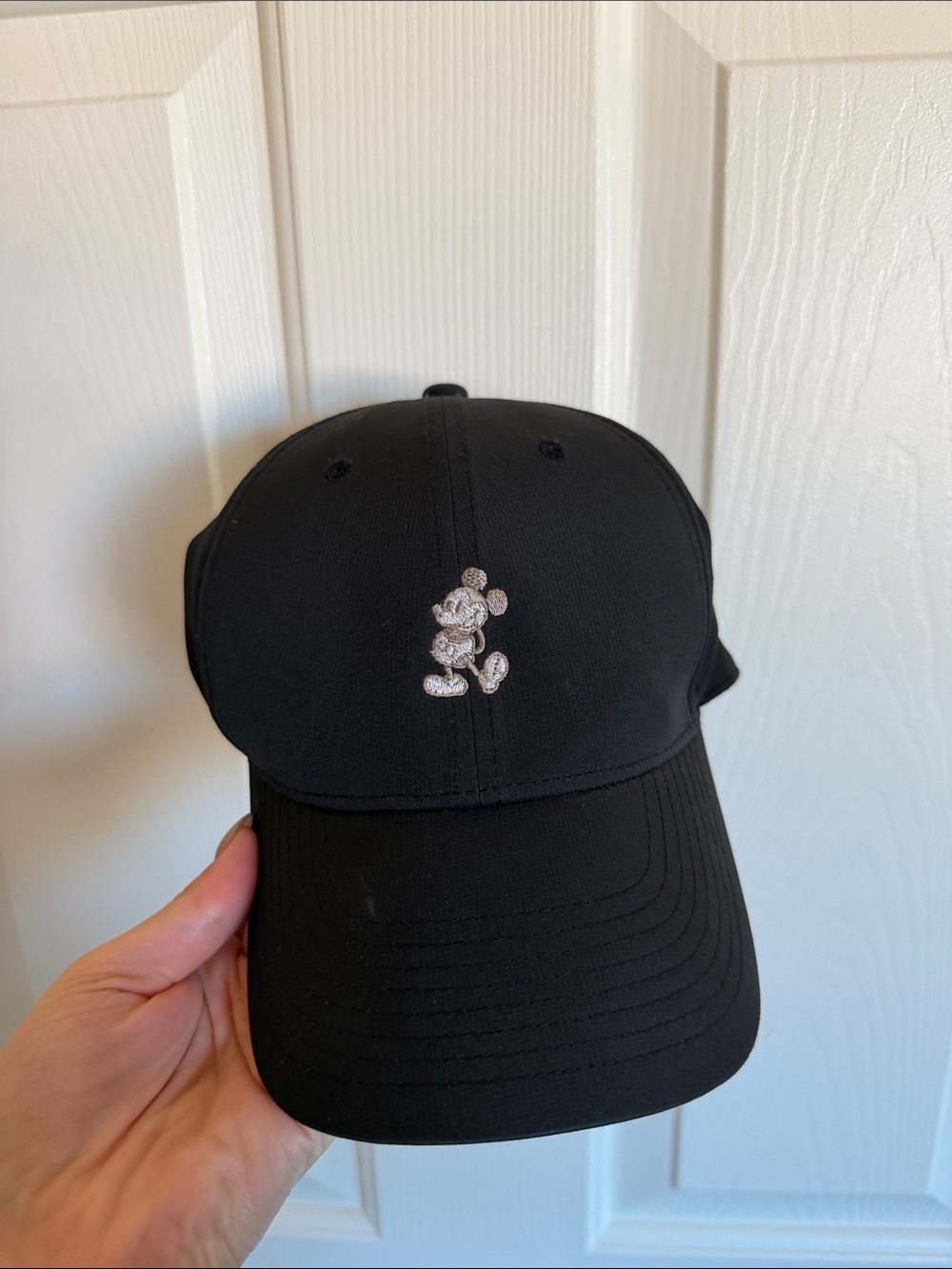 Nike Black Baseball Cap with Silver Embroidered Mickey